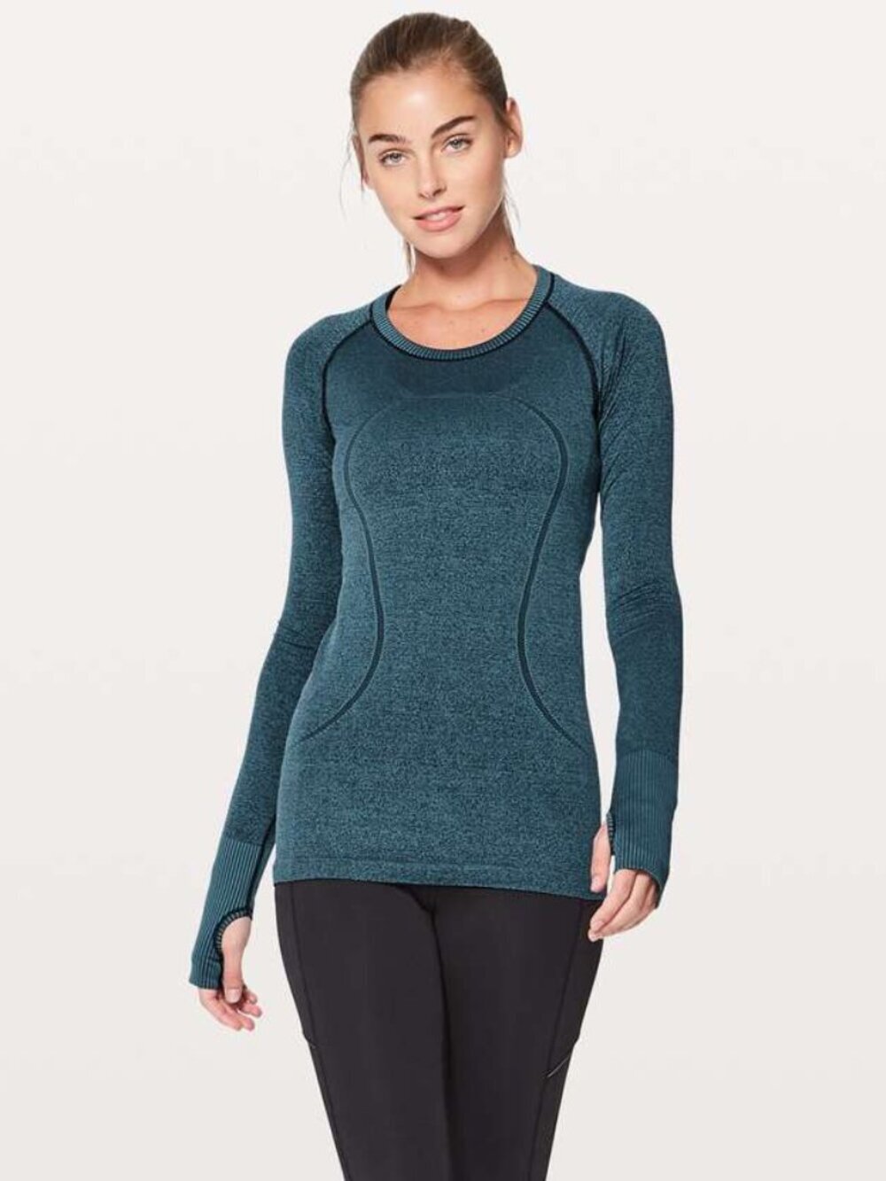lululemon athletica Teal Long Sleeve Top